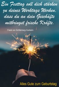 Spruch zum Geburtstag Nummer 1