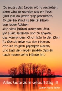 Spruch zum Geburtstag Nummer 6